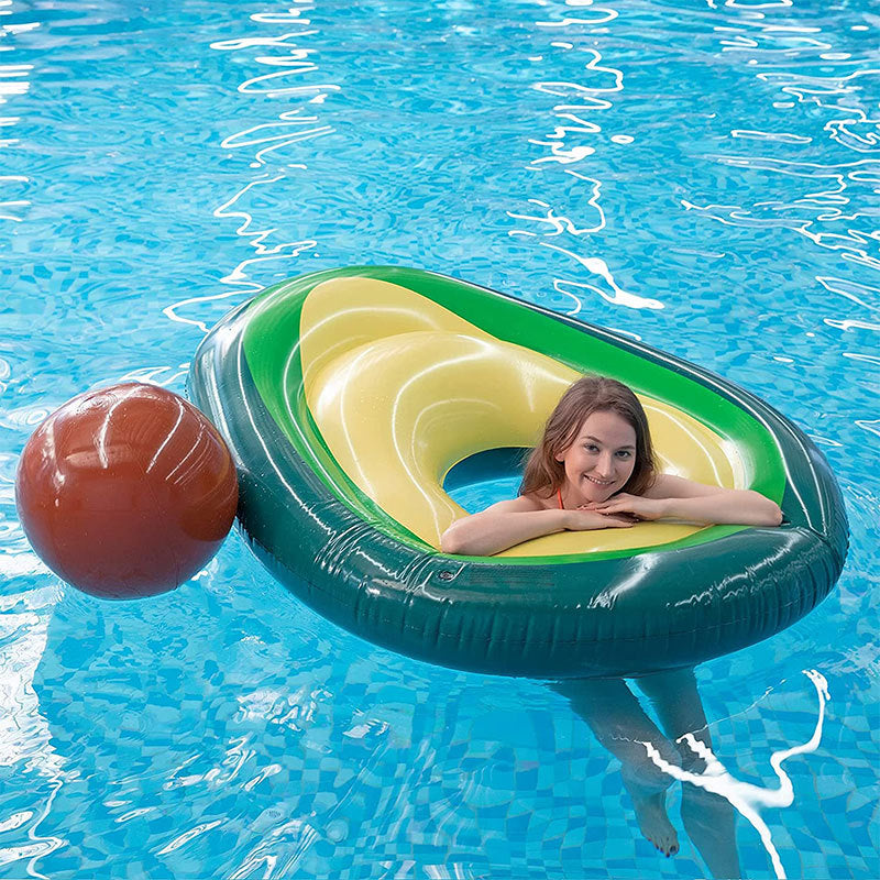 Inflatable Avocado Pool Float – Eco-Friendly PVC Swimming Pool Lounge for Home, Hotel, and Outdoor Fun