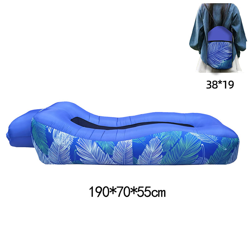 Inflatable Lounger Air Sofa – 160x80x70cm Portable Couch for Camping, Beach, and Backyard