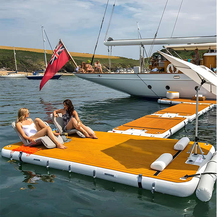 Heavy-Duty Inflatable Dock Platform – Floating PVC EVA Water Mat for Boats & Lakeside Leisure