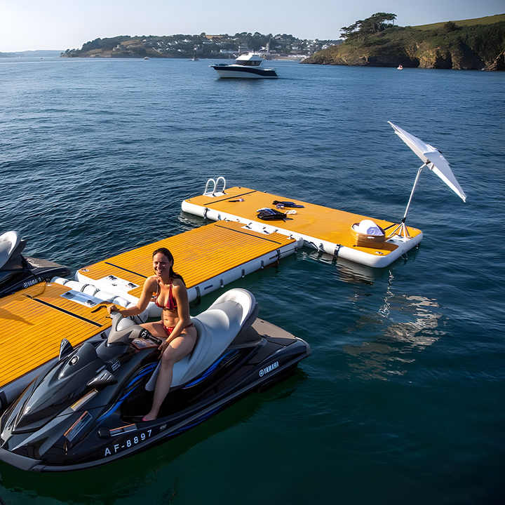 Heavy-Duty Inflatable Dock Platform – Floating PVC EVA Water Mat for Boats & Lakeside Leisure
