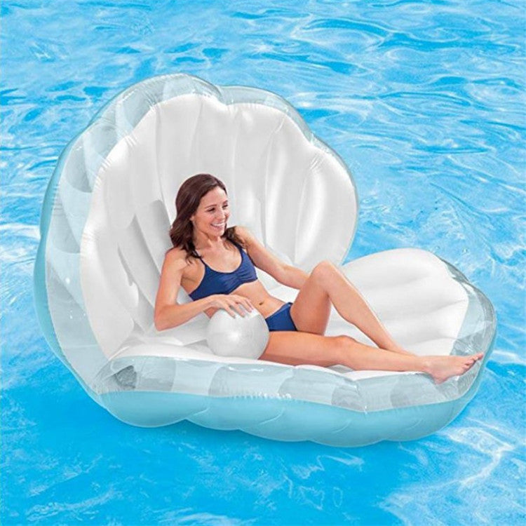 Giant Inflatable Shell Pool Float – PVC Outdoor Lounger for Resort & Pool Fun