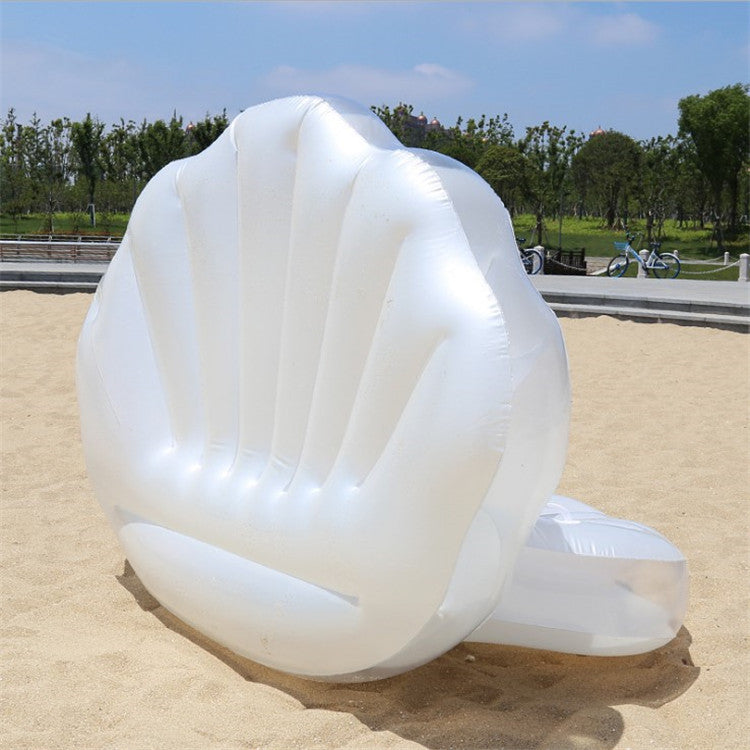 Giant Inflatable Shell Pool Float – PVC Outdoor Lounger for Resort & Pool Fun