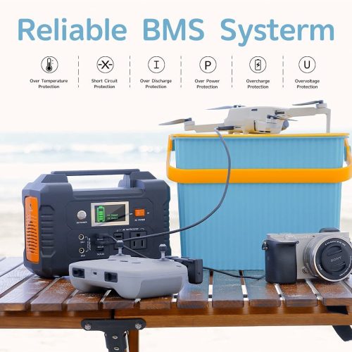200W Portable Power Station – 151Wh Compact Backup Generator with AC/DC/USB Outputs for Camping & Travel