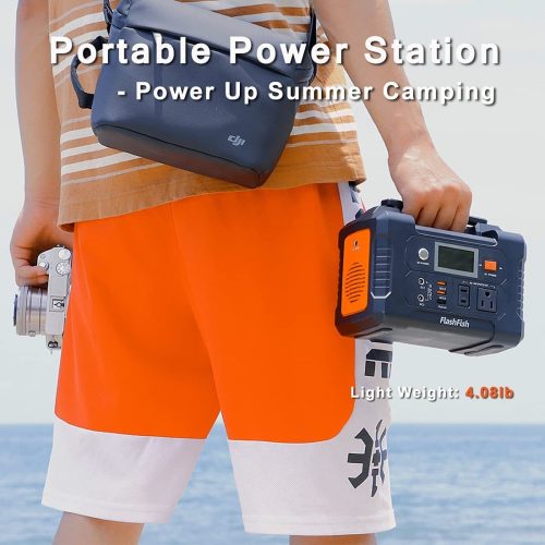 200W Portable Power Station – 151Wh Compact Backup Generator with AC/DC/USB Outputs for Camping & Travel