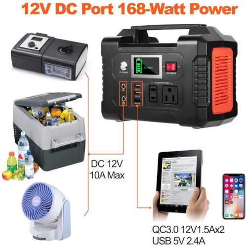 200W Portable Power Station – 151Wh Compact Backup Generator with AC/DC/USB Outputs for Camping & Travel