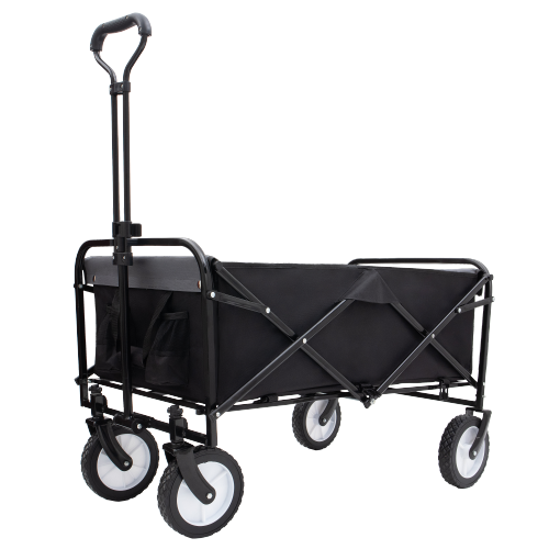 Collapsible Foldable Wagon Cart – Heavy Duty Utility Cart with 360-Degree All-Terrain Wheels for Camping, Shopping, and Outdoor Adventures