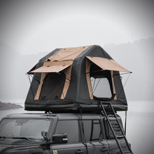 Foldable Inflatable Roof Top Tent for SUV & Car – 2–3 Person Amphibious Camping Tent for Glamping & Self-Driving Adventures