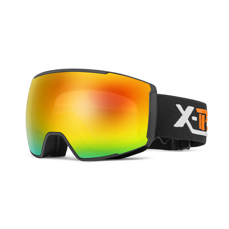 Magnetic Ski Goggles for Adults – Dual-Layer Anti-Fog TPU Lens with OTG Design