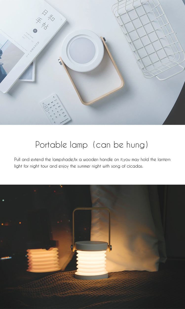 Foldable Touch LED Camping Lamp – USB Rechargeable 3-Level Dimmable Night Light with 1200mAh Battery