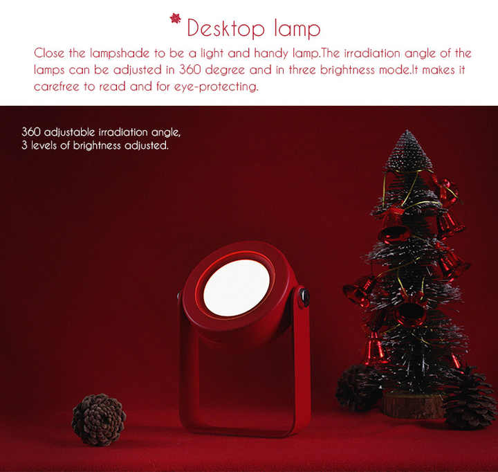 Foldable Touch LED Camping Lamp – USB Rechargeable 3-Level Dimmable Night Light with 1200mAh Battery